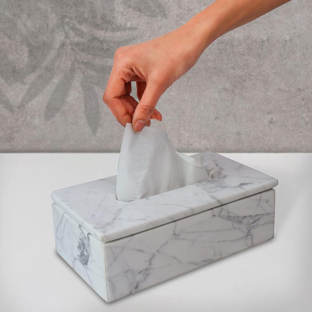 Decorative Marble Tissue Box - Image 2