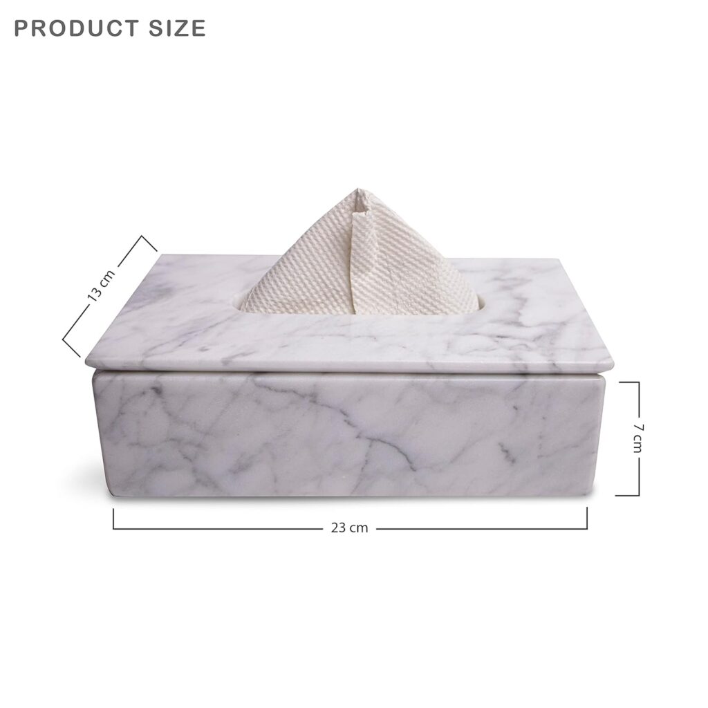 Decorative Marble Tissue Box - Image 3