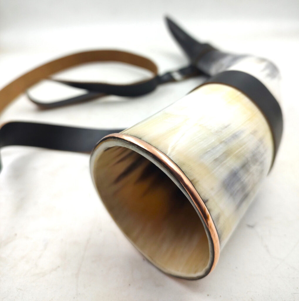 Viking Drinking African Drinking Horn With Leather Holder With Best Finish - Image 6