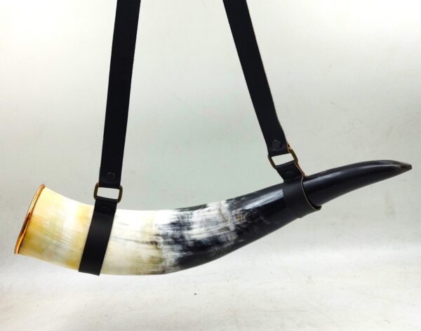 Viking Drinking African Drinking Horn With Leather Holder With Best Finish