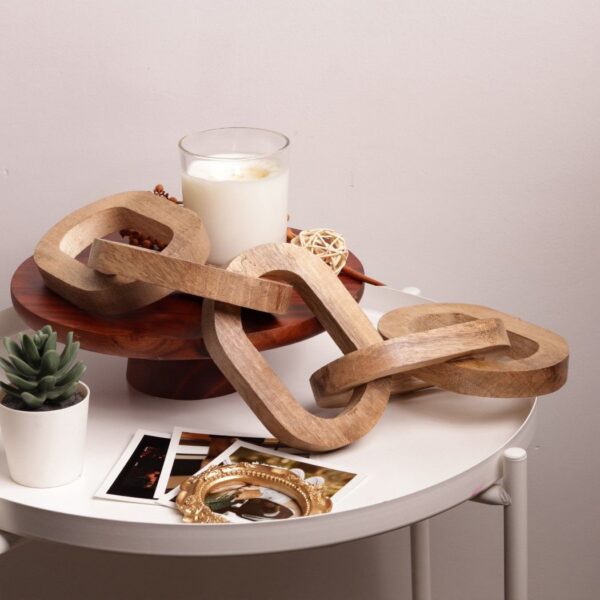 Decorative Wood Chain Link Decor Accia Wood