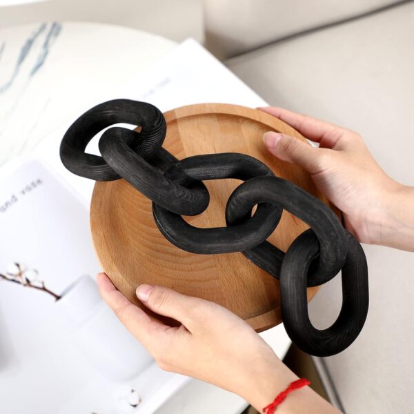 Decorative Wood Chain Link Decor Rustic Wood