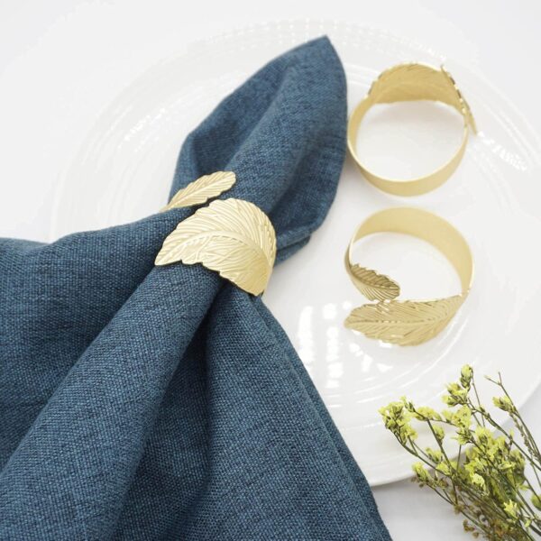 Gold Leaf Napkin Rings
