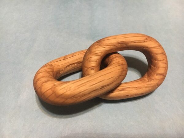 Hand carved, two hardwood oak