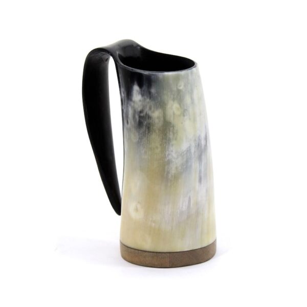 African Drinking Horn Mug With Wooden Base in High Quality With Best Price