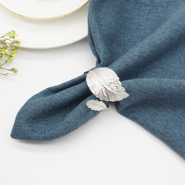 Silver Leaf Napkin Rings