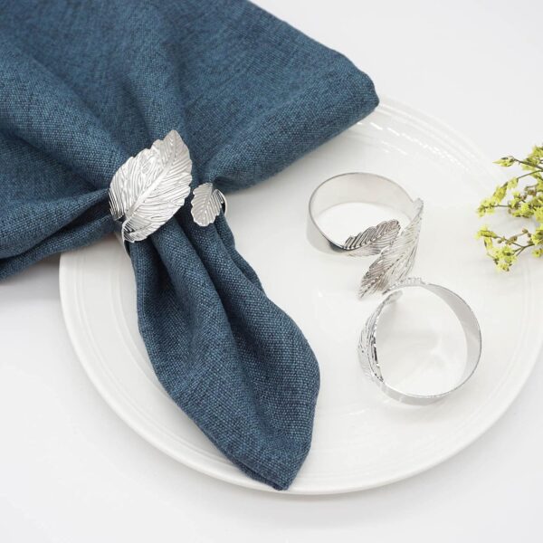 Silver Leaf Napkin Rings
