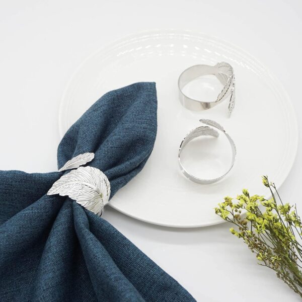 Silver Leaf Napkin Rings