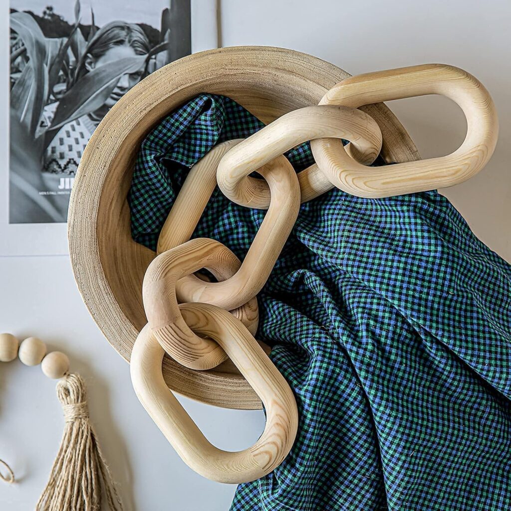 Wood Chain Link Decor for Coffee Table