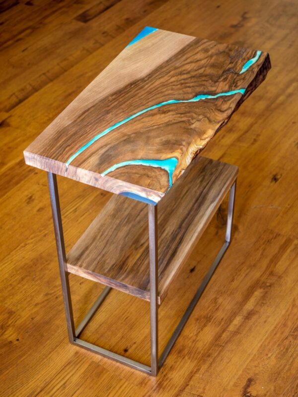 Wooden & Resin Side Table