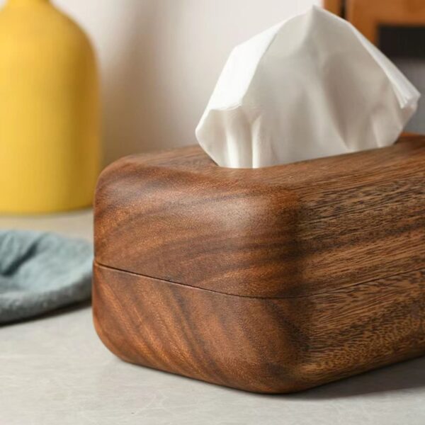 Sleek Wooden Tissue Box