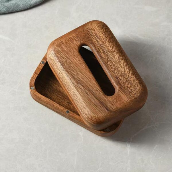 Sleek Wooden Tissue Box