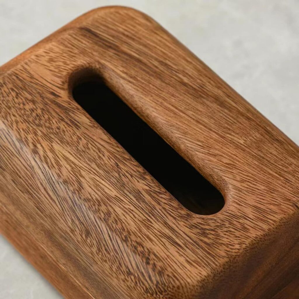 Sleek Wooden Tissue Box - Image 2