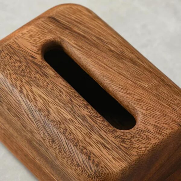 Sleek Wooden Tissue Box