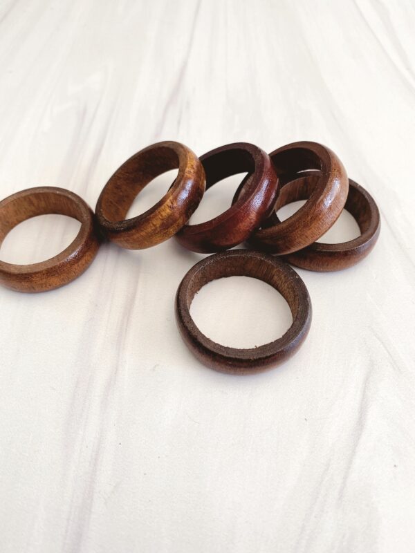 vintage Wood Napkin Ring Circle Wood Rings